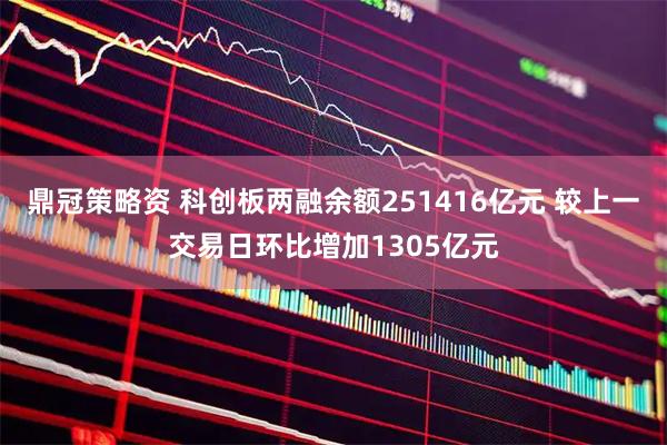 鼎冠策略资 科创板两融余额251416亿元 较上一交易日环比增加1305亿元