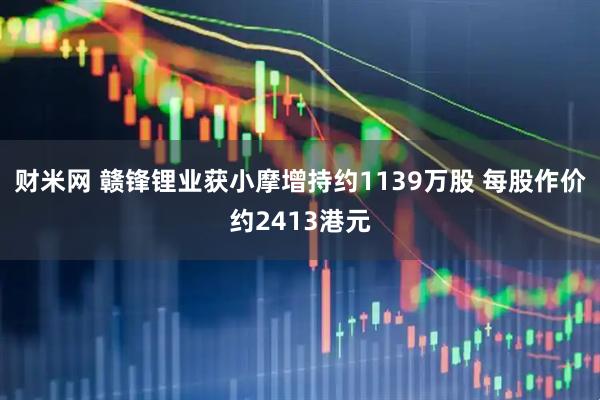 财米网 赣锋锂业获小摩增持约1139万股 每股作价约2413港元